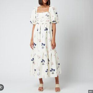 Self Portrait Taffeta Puff Sleeve Dress Size US 2 UK 6